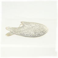 Silver fossil fish tieplate